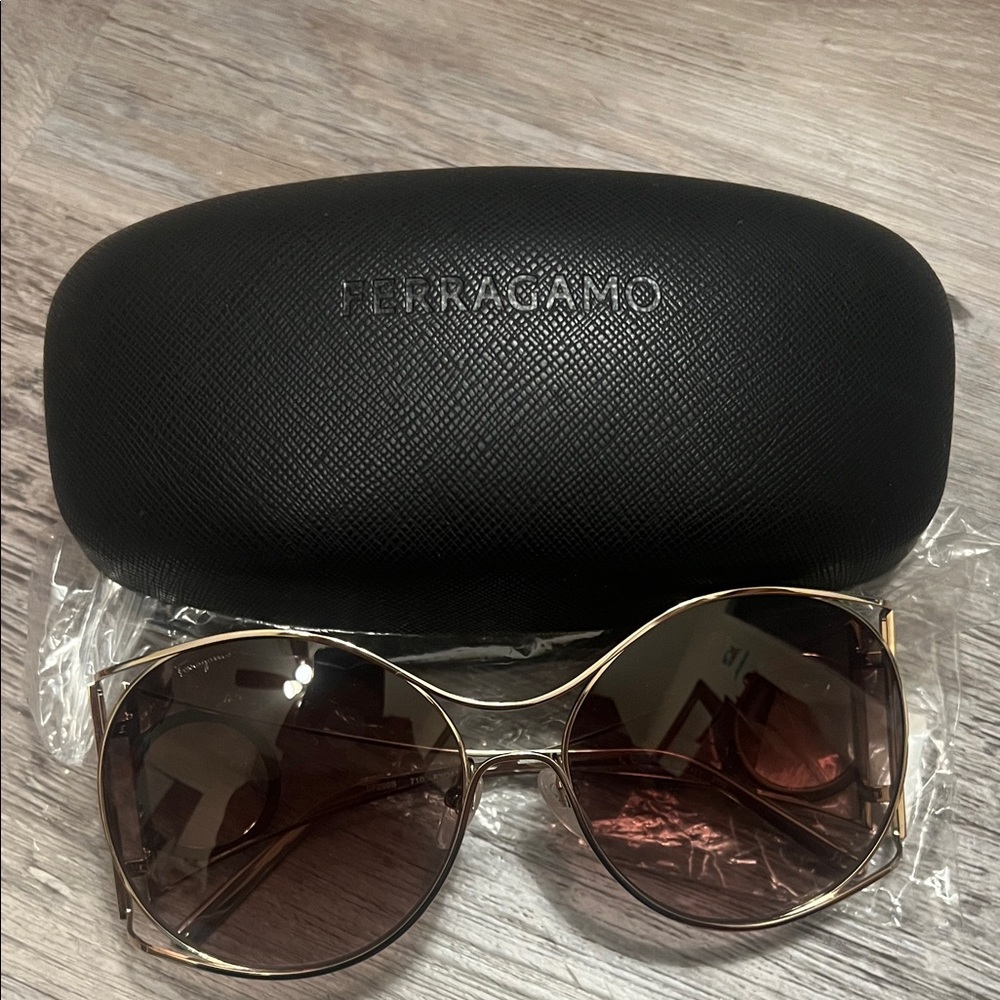 Salvatore Ferragamo Women's Sunglasses with Gold Frame